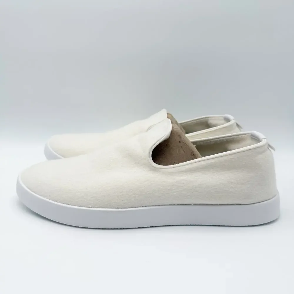 AllBirds Mens Wool Lounger Casual Sneakers Size 8 EU 40.5 White Slip On NIB